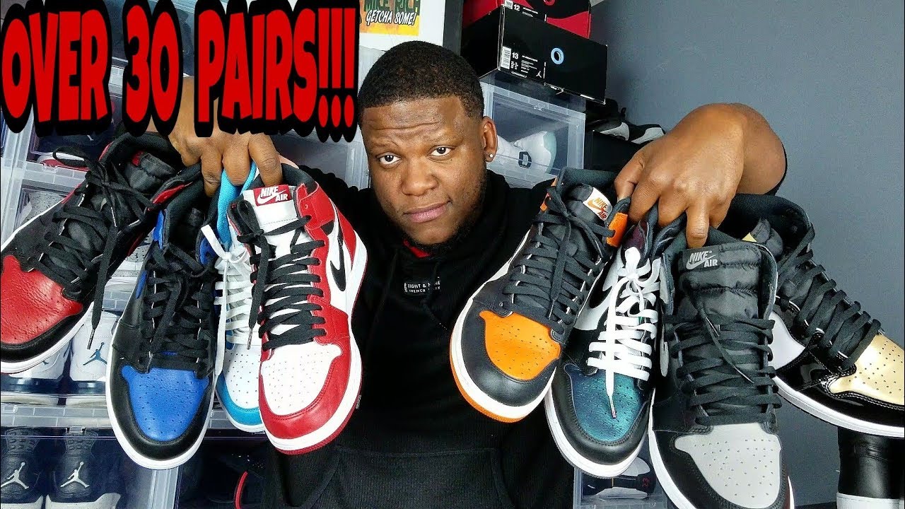 MY ENTIRE JORDAN 1 COLLECTION! OVER 30 PAIRS! MUST WATCH TILL THE END!!!
