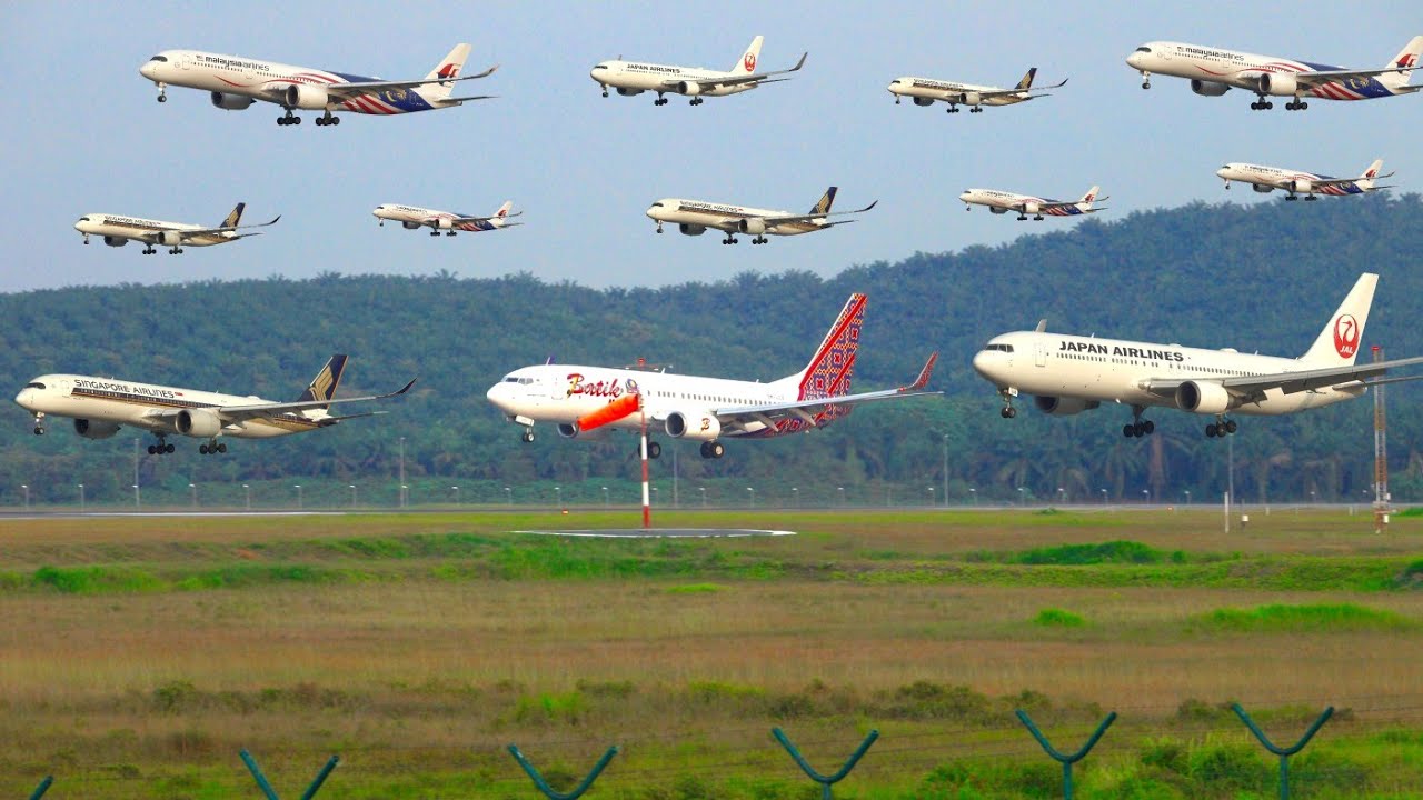 ✈️🇲🇾60 Minutes of KUALA LUMPUR Airport Plane Spotting + Aircraft & Flight Information Subtitles KUL