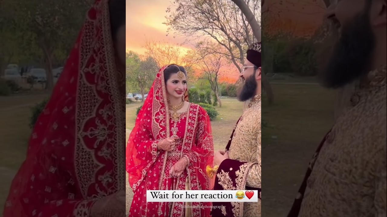 Her reaction 😂 #viral #wedding #bride #youtubeshorts #cute #couplegoals #barat #groom #shorts