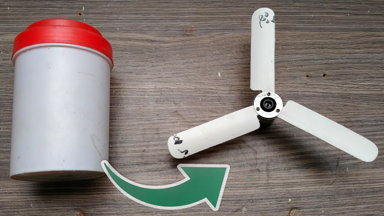 HOW TO MAKE A PROPELLER WITH PLASTIC BOTTLE