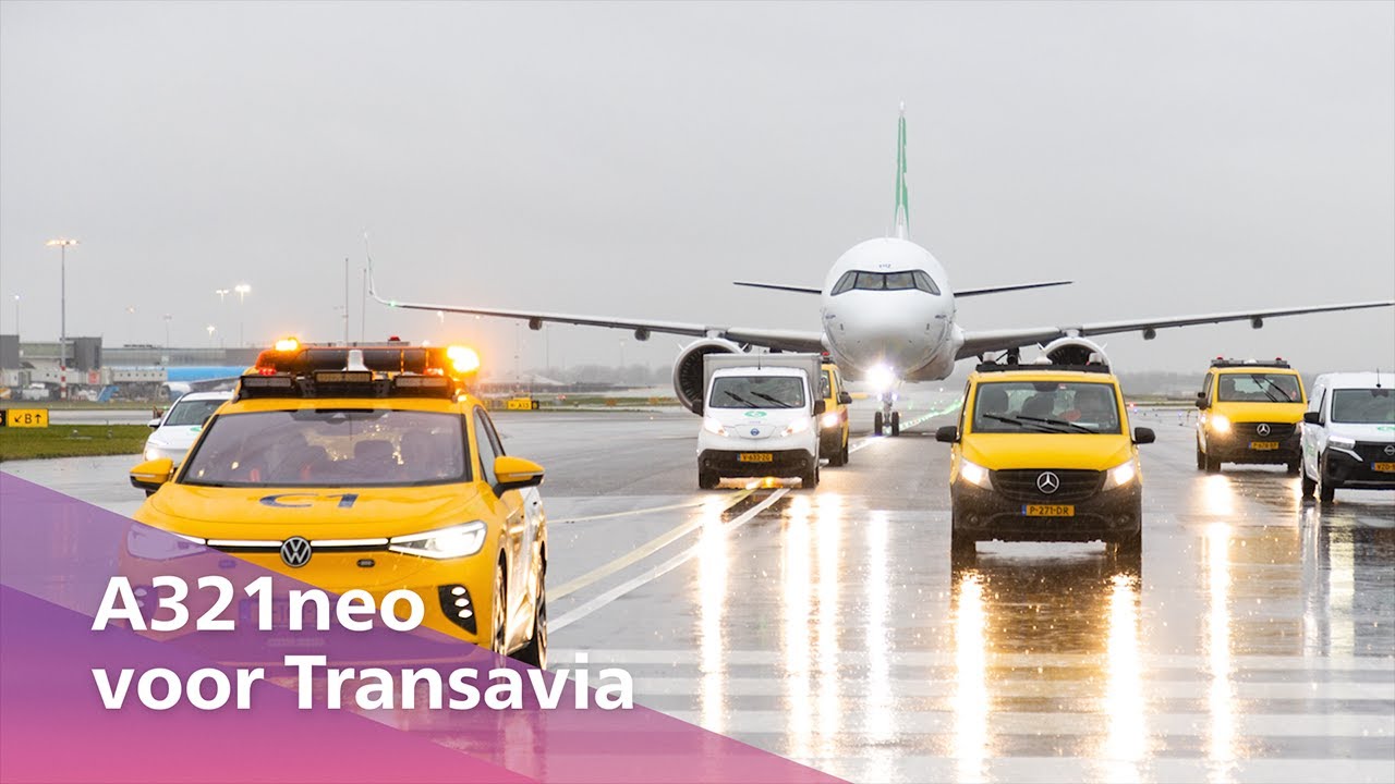 Eerste Transavia Airbus A321neo op Schiphol 💚