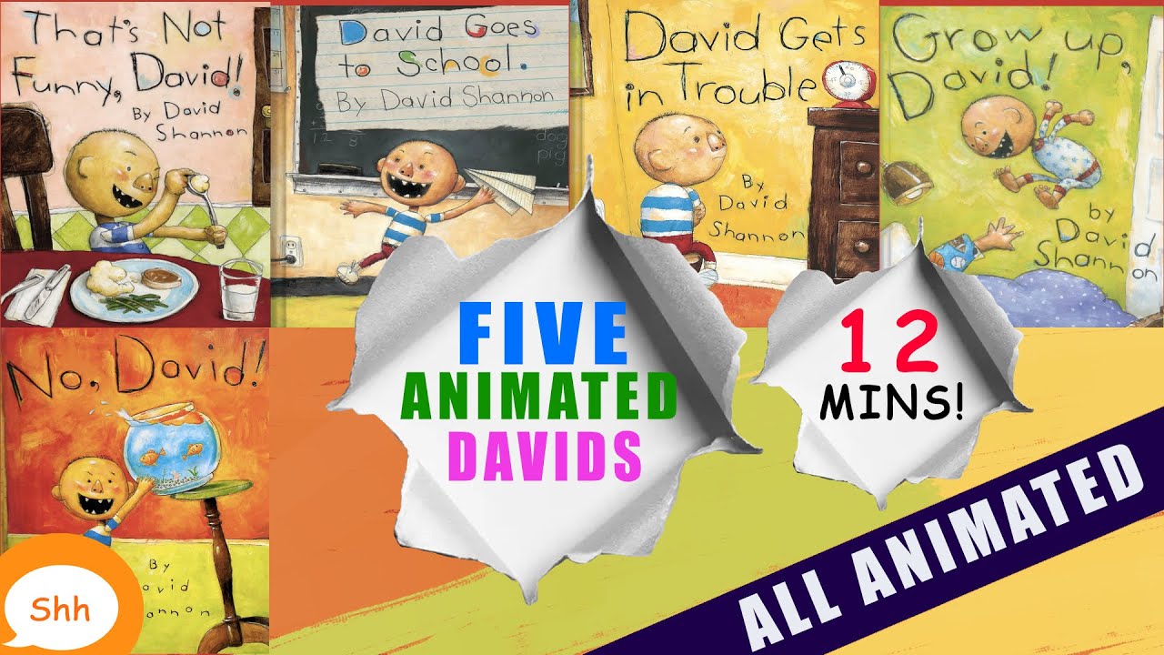 Children's Books Read Aloud - 5 ANIMATED Davids12+ Minutes | By David Shannon