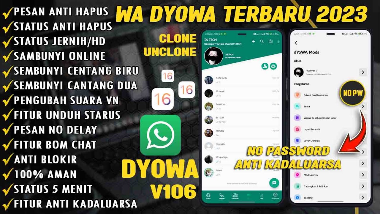 WHATSAPP DYOWA V106 TERBARU 2023 || WA DYOWA TERBARU 2023