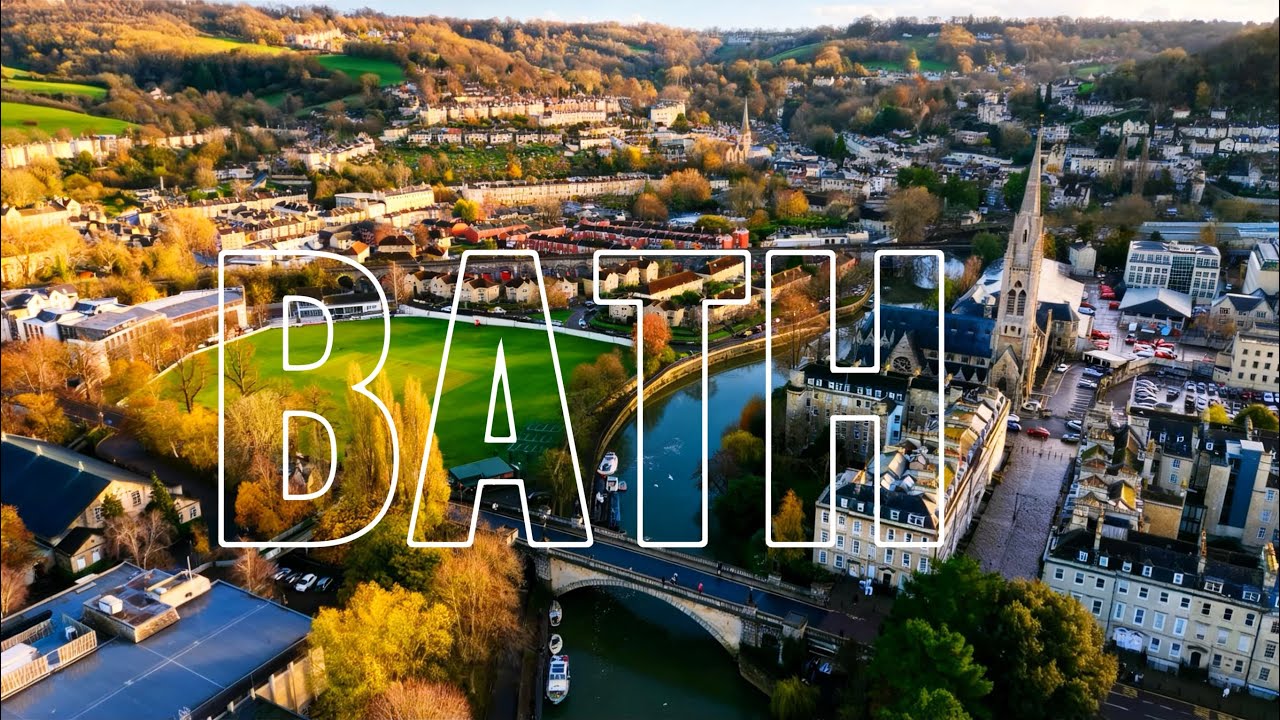 4K Drone Tour Over England’s Most Beautiful City I Roman & Georgian Architecture I Bath#travel 