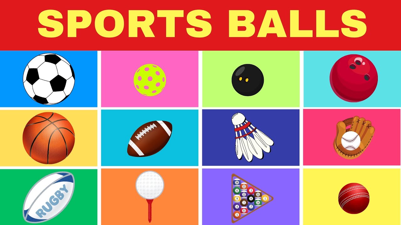 Sports Balls | Types of Balls | Learning Names of Sports Balls in English for Kids | Kids Learning