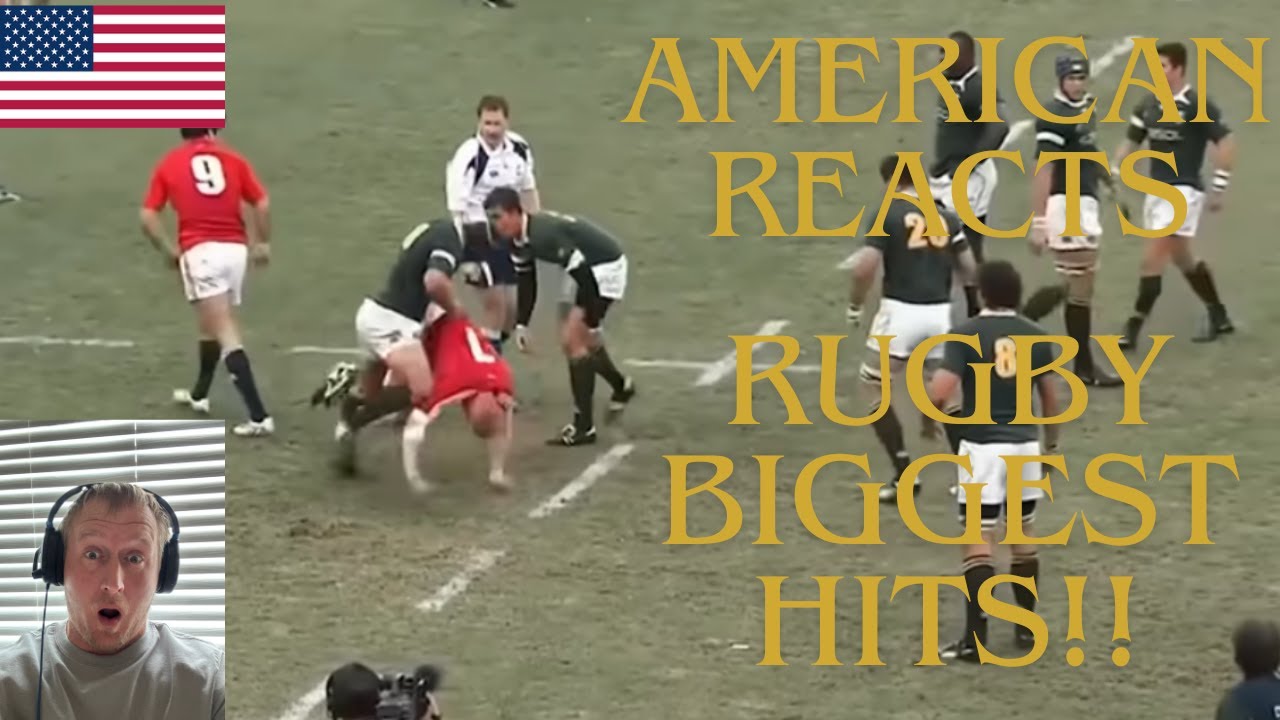 American Reacts BRUTAL Rugby Hits!!!