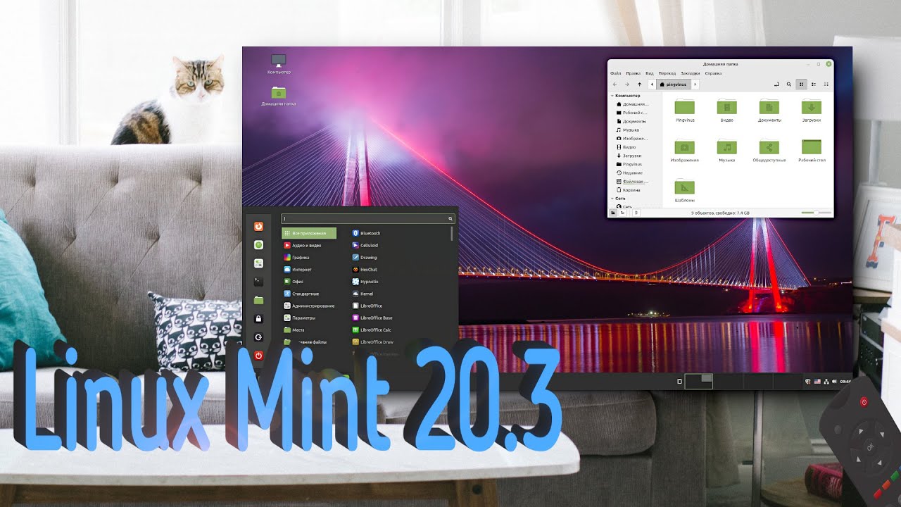 Linux Mint 20.3. Телевизор внутри, темные программы, новый Cinnamon