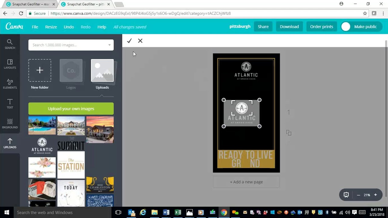 Canva  | How to Create Snapchat Filters