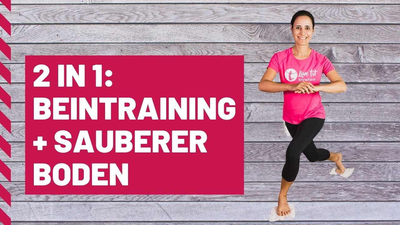 Sliding Leg Workout | Bein Übungen im Stehen (mit Socken oder Wischtüchern)