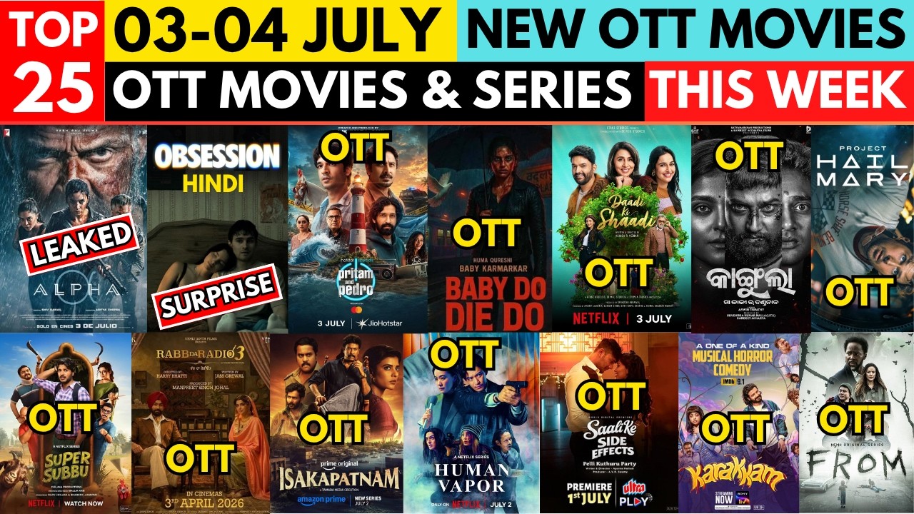 OTT Release Movies This Week 3 July I Alpha Review I Obession Hindi Dubbed I New Movies On OTT