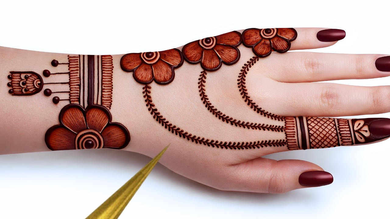 Very beautiful mehndi design back hand | simple mehndi design | mehndi ka design | mehandi | #mehndi