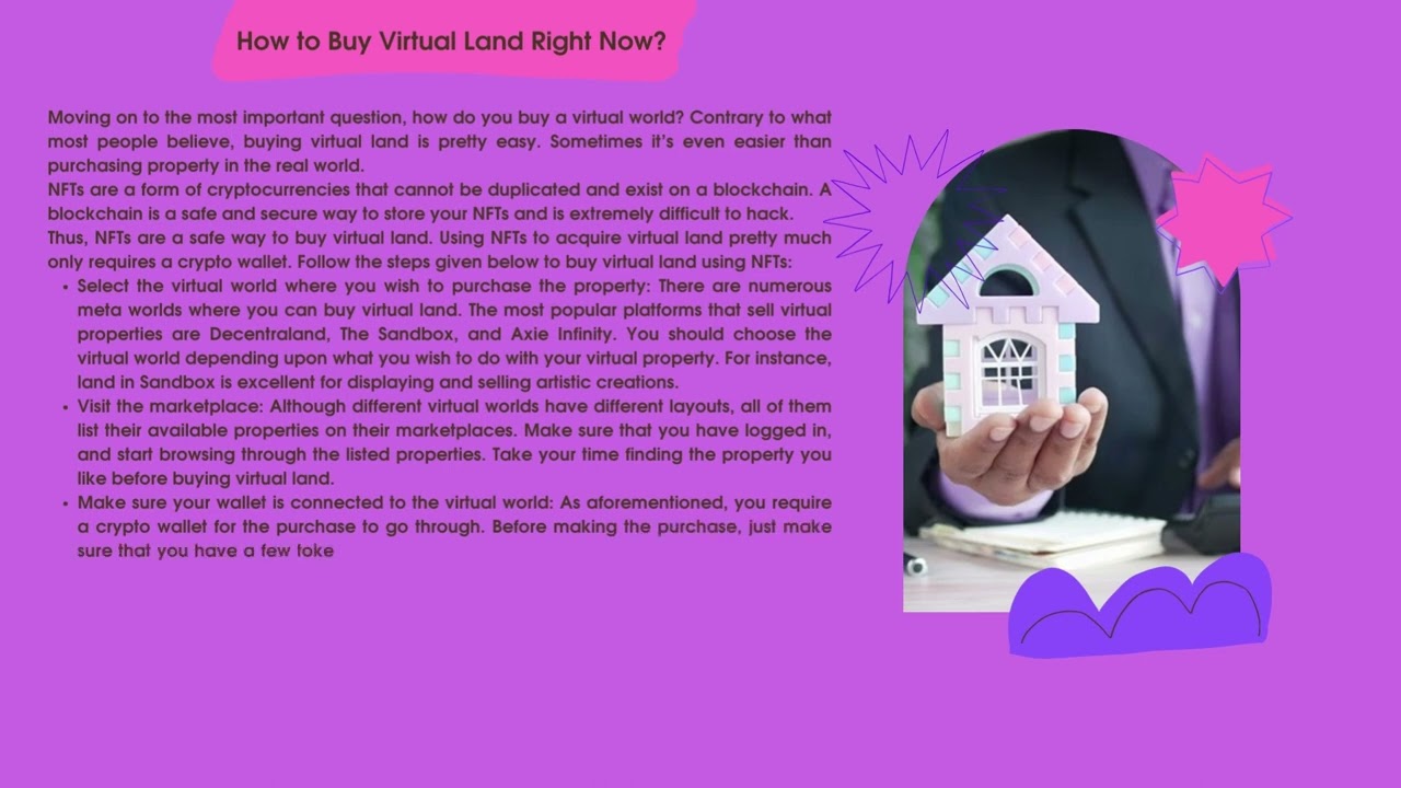 how to buy virutal land right now