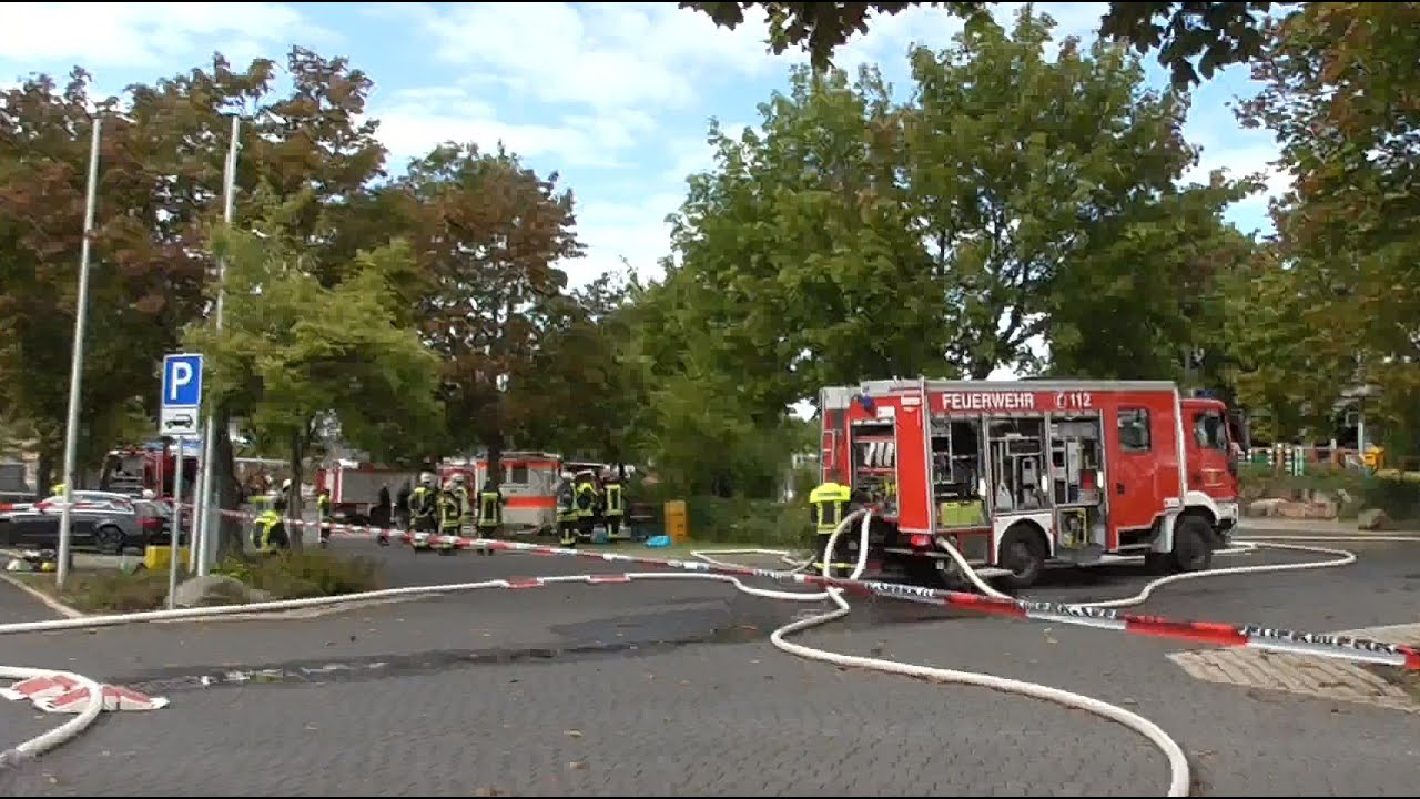 Brand Stadthalle Kastellaun- Brandruine und Nachlöscharbeiten | 17.09.22 Feuer Feuerwehr Einsatz