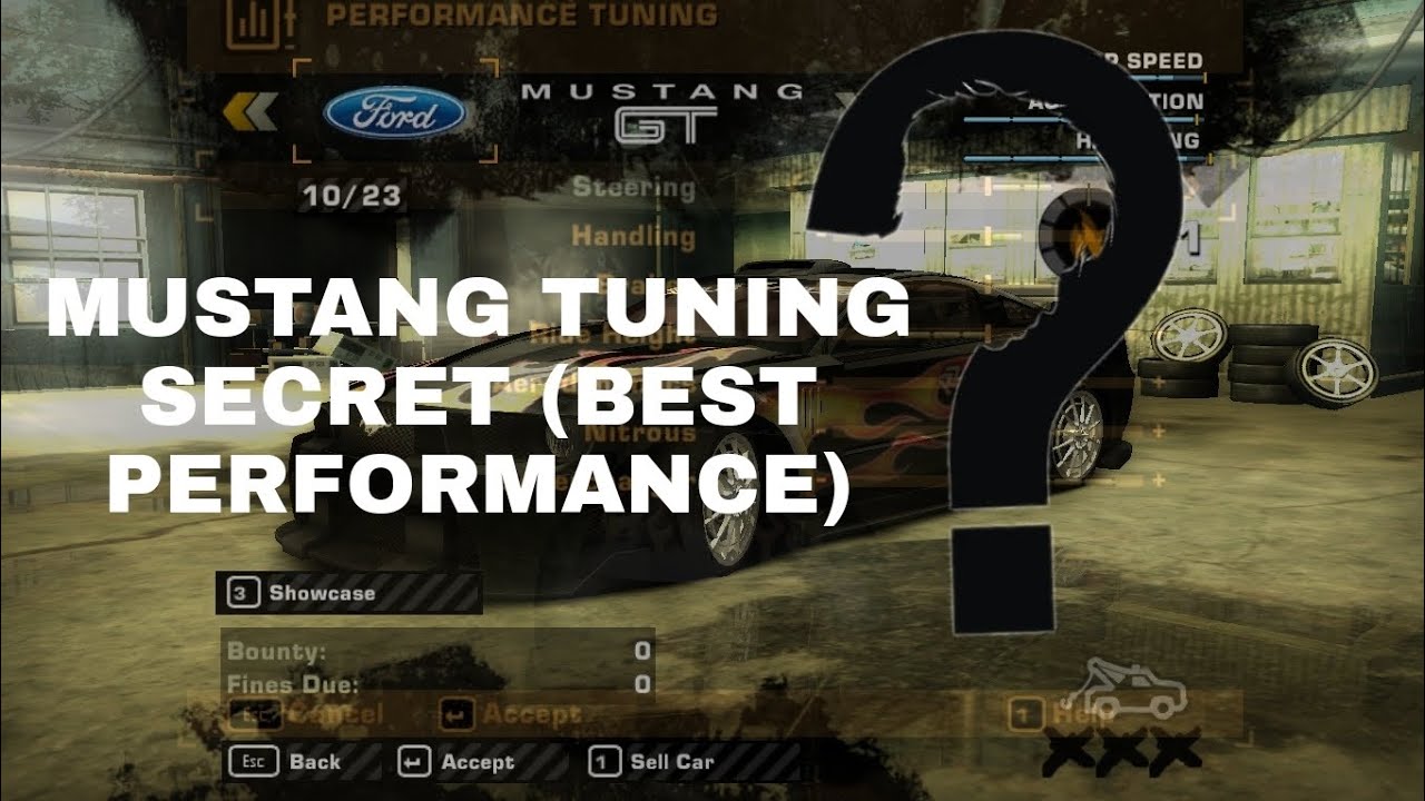 BEST TUNING PERFORMANCE FOR MUSTANG (NFS MOST WANTED)