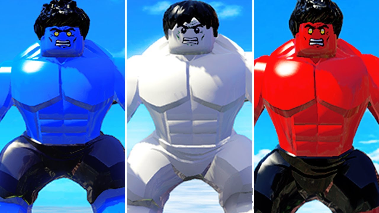 BLUE HULK VS RED HULK VS WHITE HULK - EPIC BATTLE