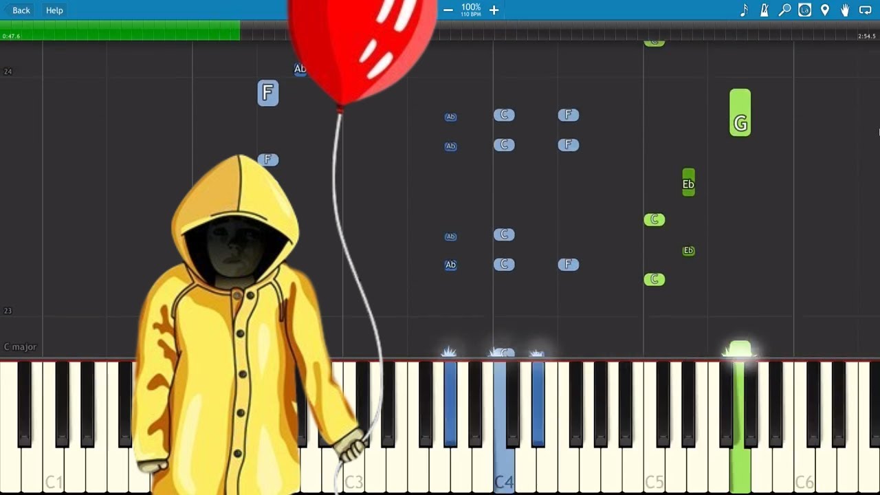 Pennywise Sings A Song - IT (2017) Parody - Piano Cover / Tutorial