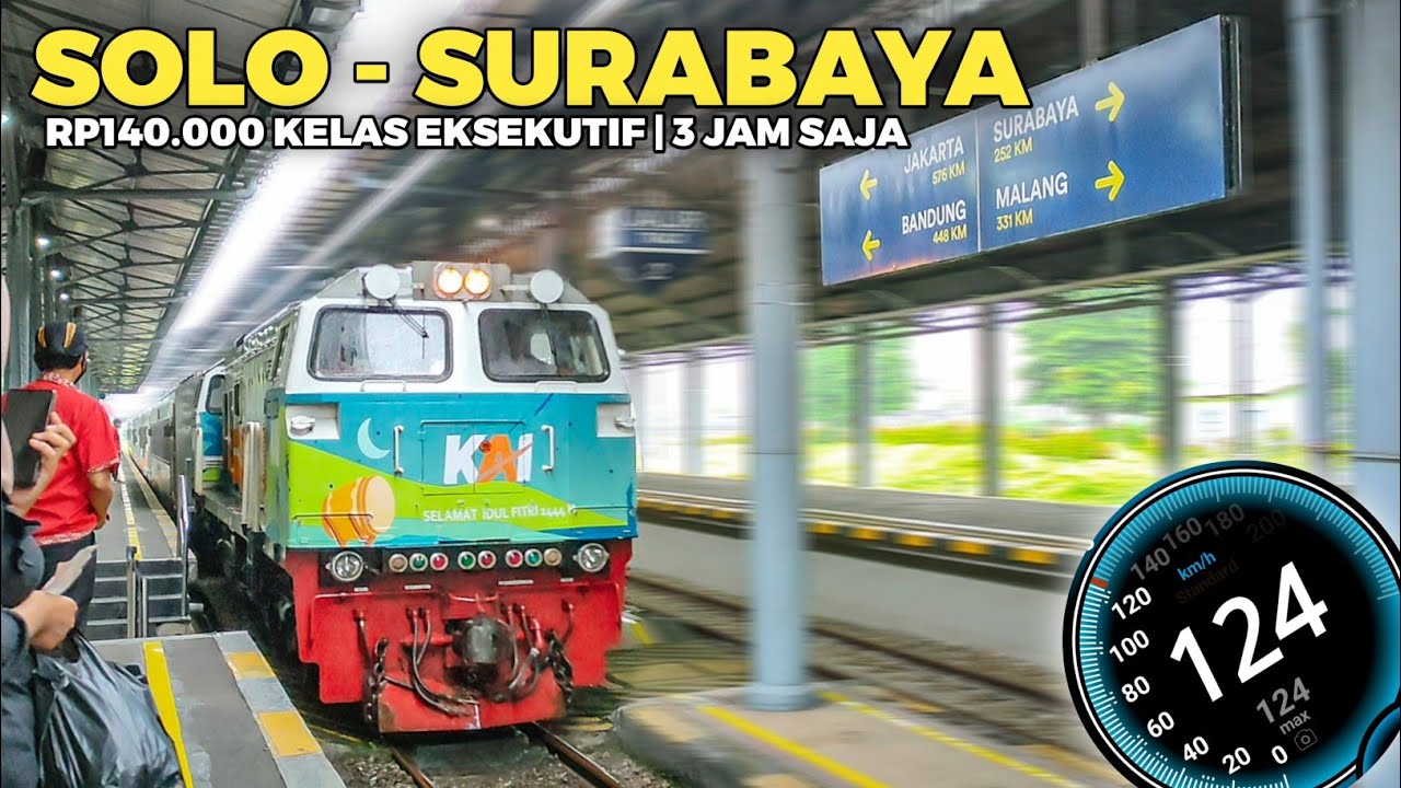 EKSEKUTIF 100 RIBUAN!! CARA MURAH NAIK KERETA API TERCEPAT | Trip KA Argo Wilis Solo - Surabaya