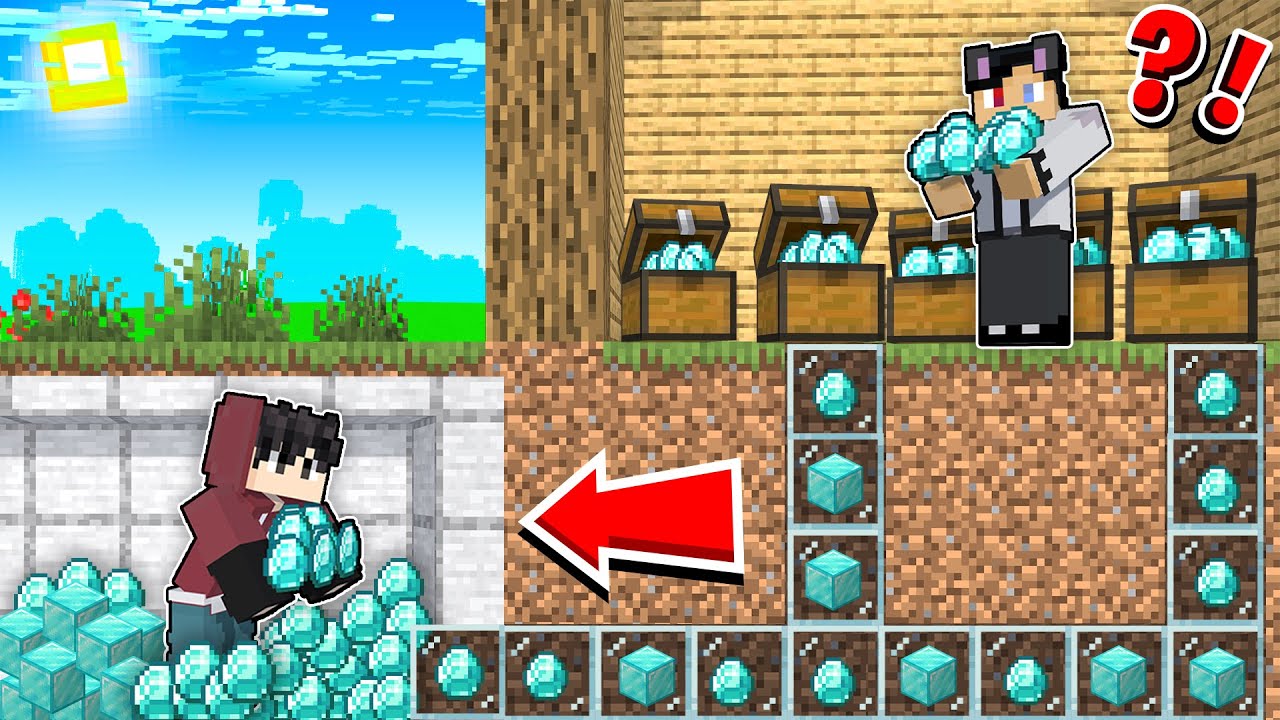 Sneaky Ways to STEAL DIAMONDS From Your FRIENDS in Minecraft