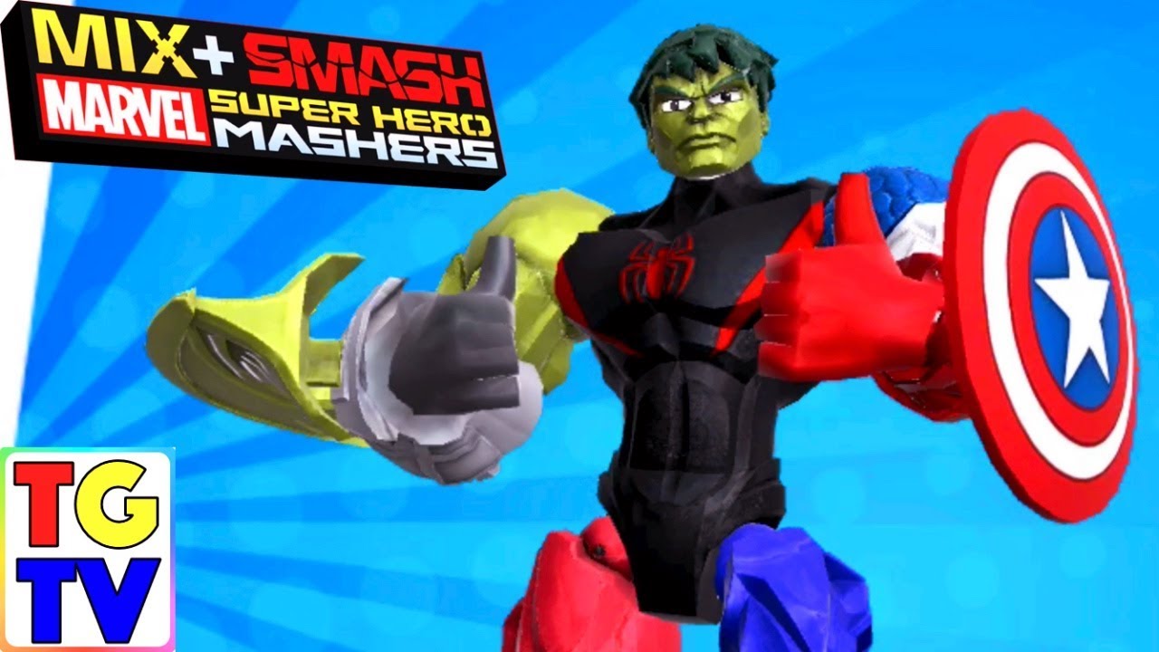 Marvel Super Hero Mashers Hulk Spider-Man Mashups | Mix + Smash