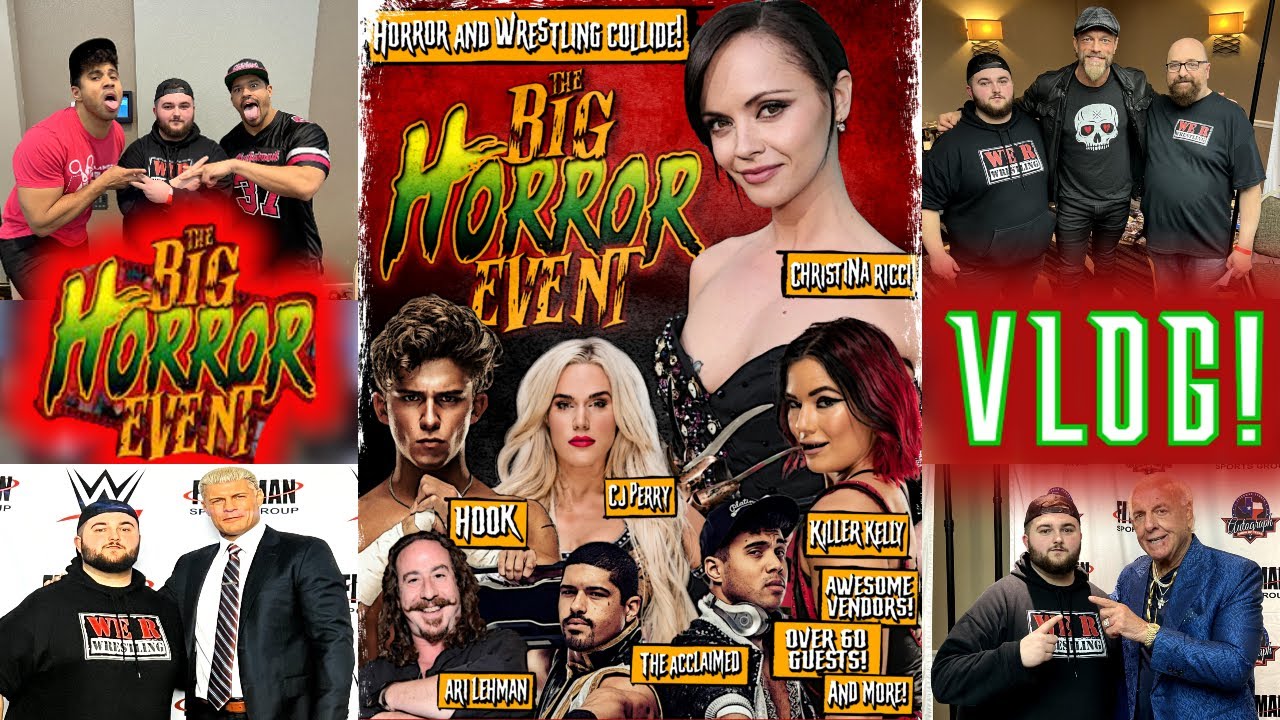 MEETING CODY RHODES, EDGE, RIC FLAIR, THE ACCLAIMED, HOOK & MORE! THE BIG HORROR EVENT VLOG!