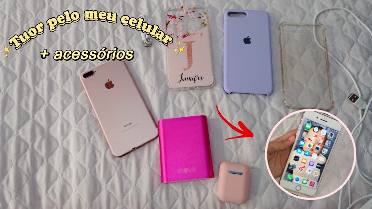 TUOR PELO MEU IPHONE 7 PLUS DE 128gb + ACESSÓRIOS DA SHOPEE