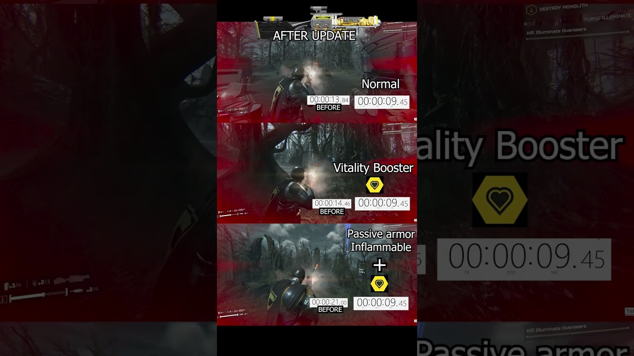 Double-Edge Sickle comparison with Booster/armor AFTER update #helldivers2 #gaming #helldivers