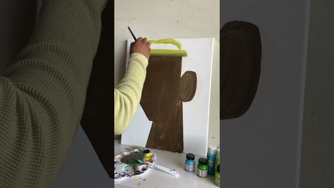 Full Painting Process of Abstract Cubism Artwork 🖼 my fav collection