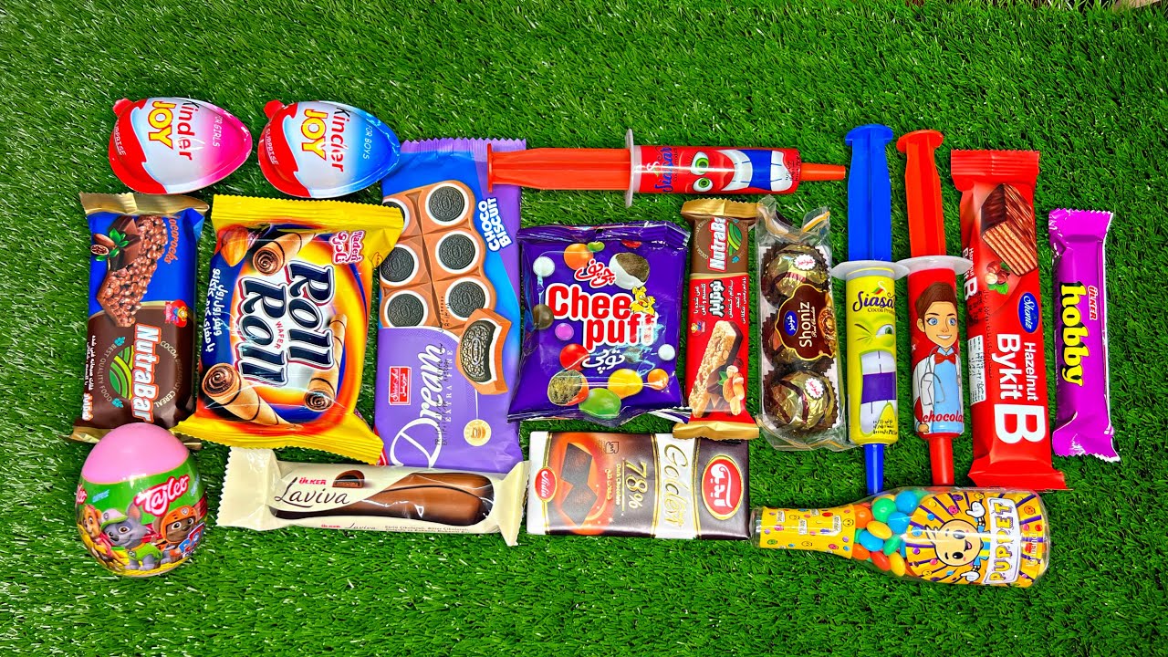 Delicious Joy With Lot's of candies | lot&rsquo;s of candies satisfying videos kinder joy egg ASMR