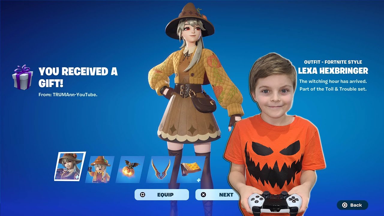 Подарите моему 11-летнему ребёнку новый скин Fortnite: кошмары! Разблокируйте новый скин LEXA HEX...