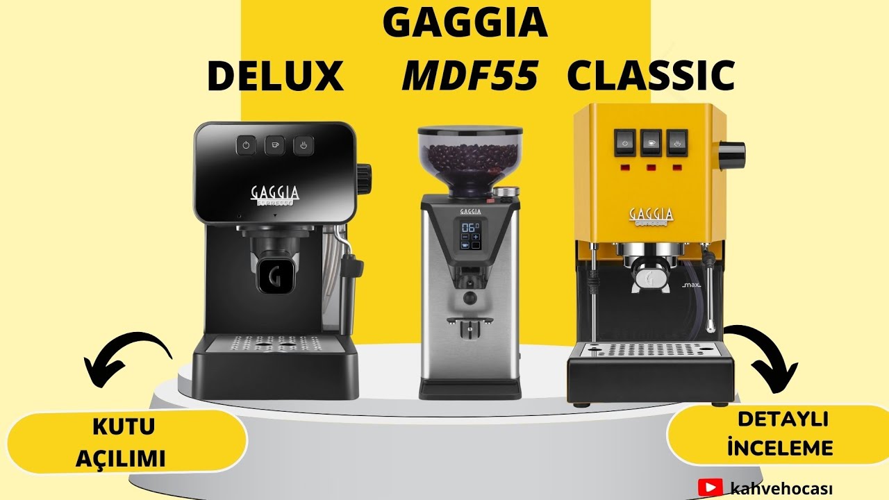 Gaggia Milano Classic, Espresso Delux ve MDF55 inceleme videosu