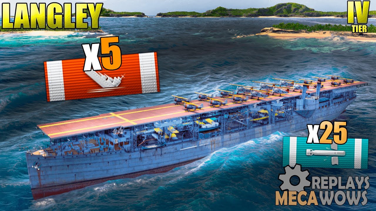 Langley 5 Kills & 66k Damage | World of Warships Gameplay 4k