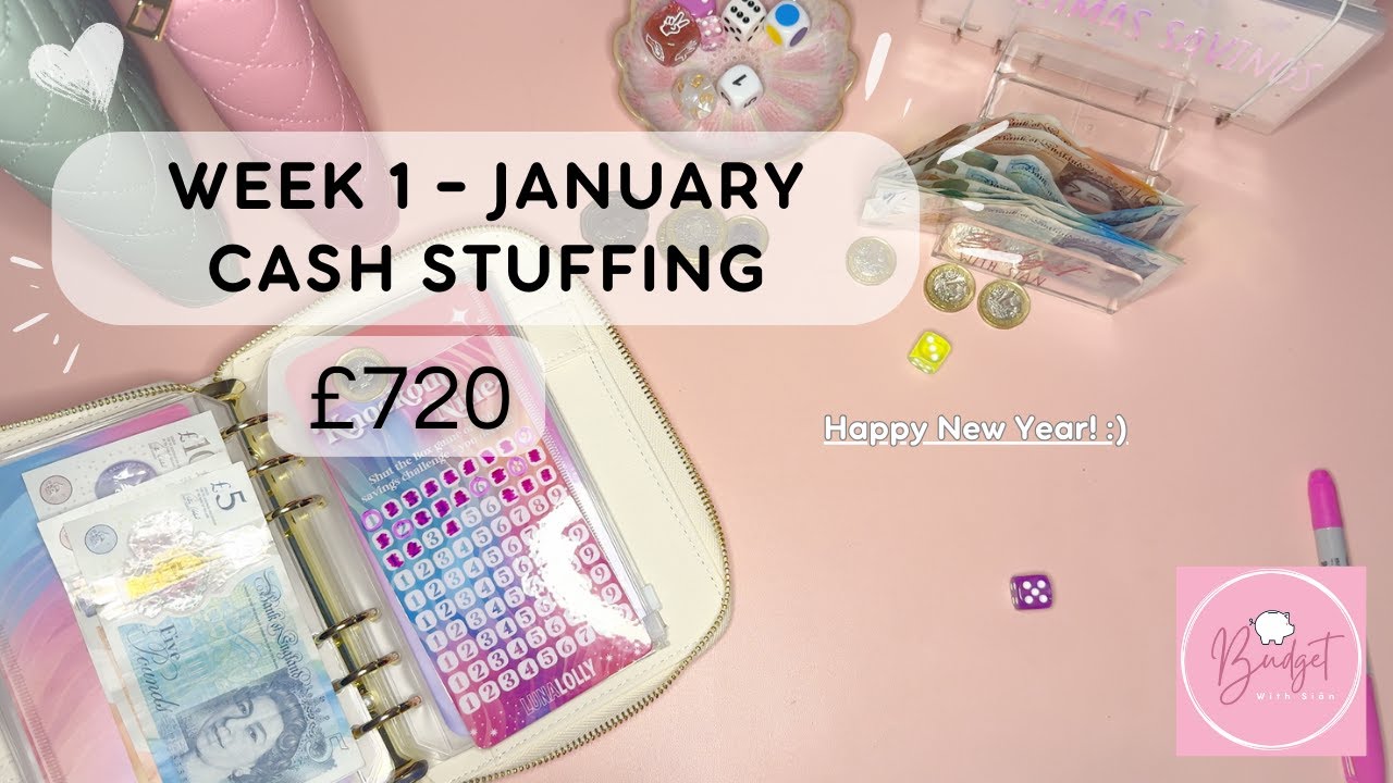 JANUARY W1 - CASH STUFFING £720 | UK Cash Stuffing | Budgeting | #CashEnvelopeStuffing