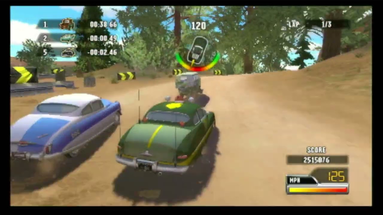 Cars Race-O-Rama Arcade Mode Gameplay: Sheriff Races in Road Race 1