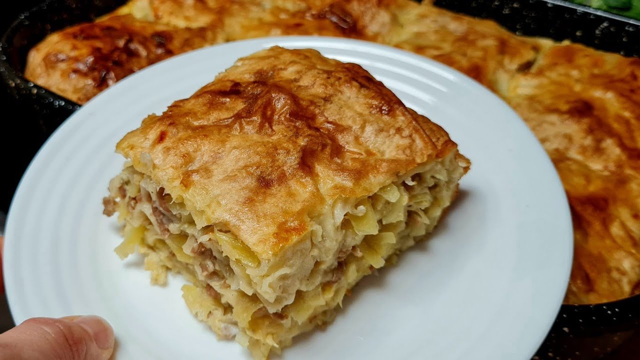 Najsočnija pita,  sa Mesom i Krompirom #pita #recepti #domacirecepti #balkanfood
