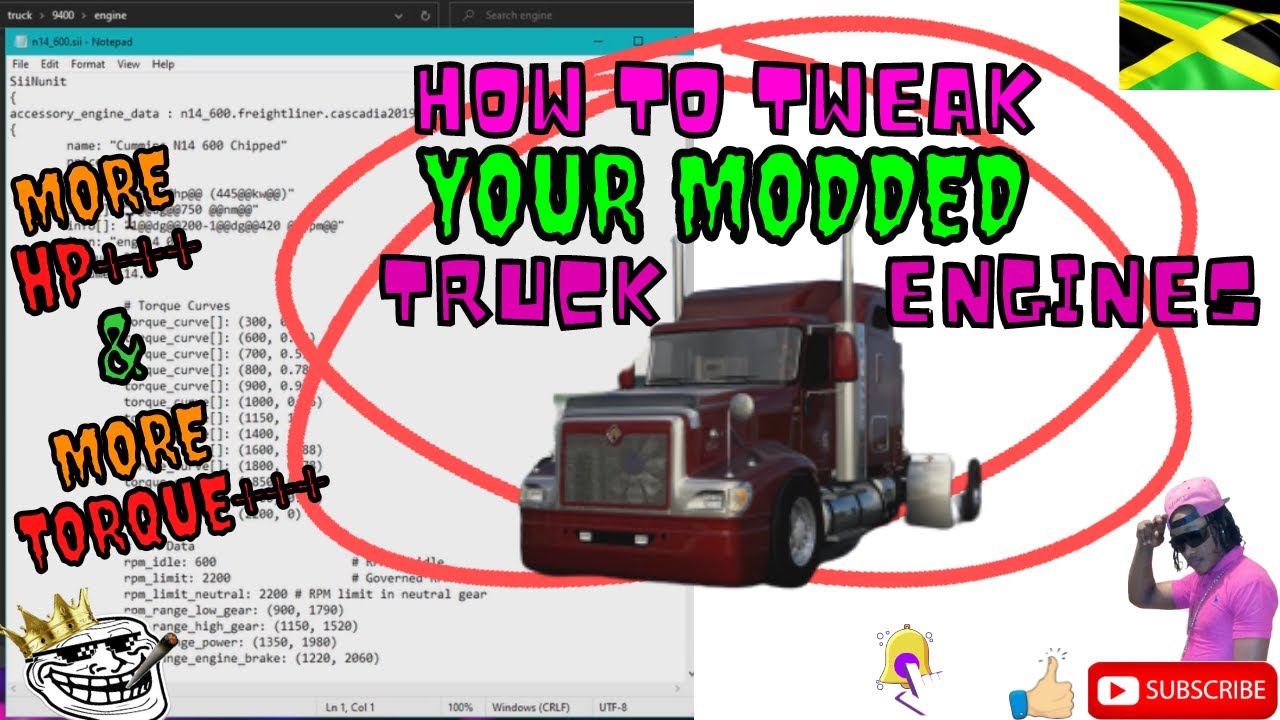 AMERICAN TRUUCK SIMULATOR - HOW TO MODIFY/ TWEAK YOUR MODED TRUCK ENGINES🔥✅🔰