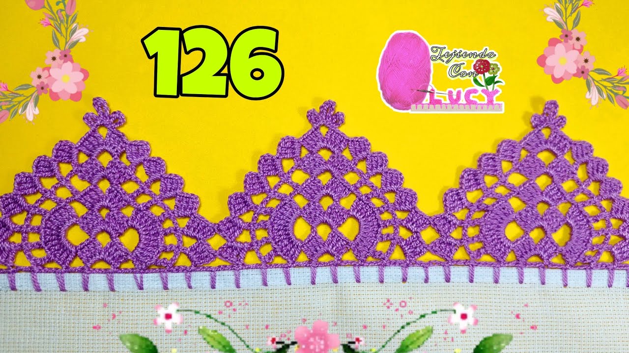 PUNTILLA 126/ UNA SOLA VUELTA. FÁCIL SENCILLA  Y BONITA. 🌸🌺🌼