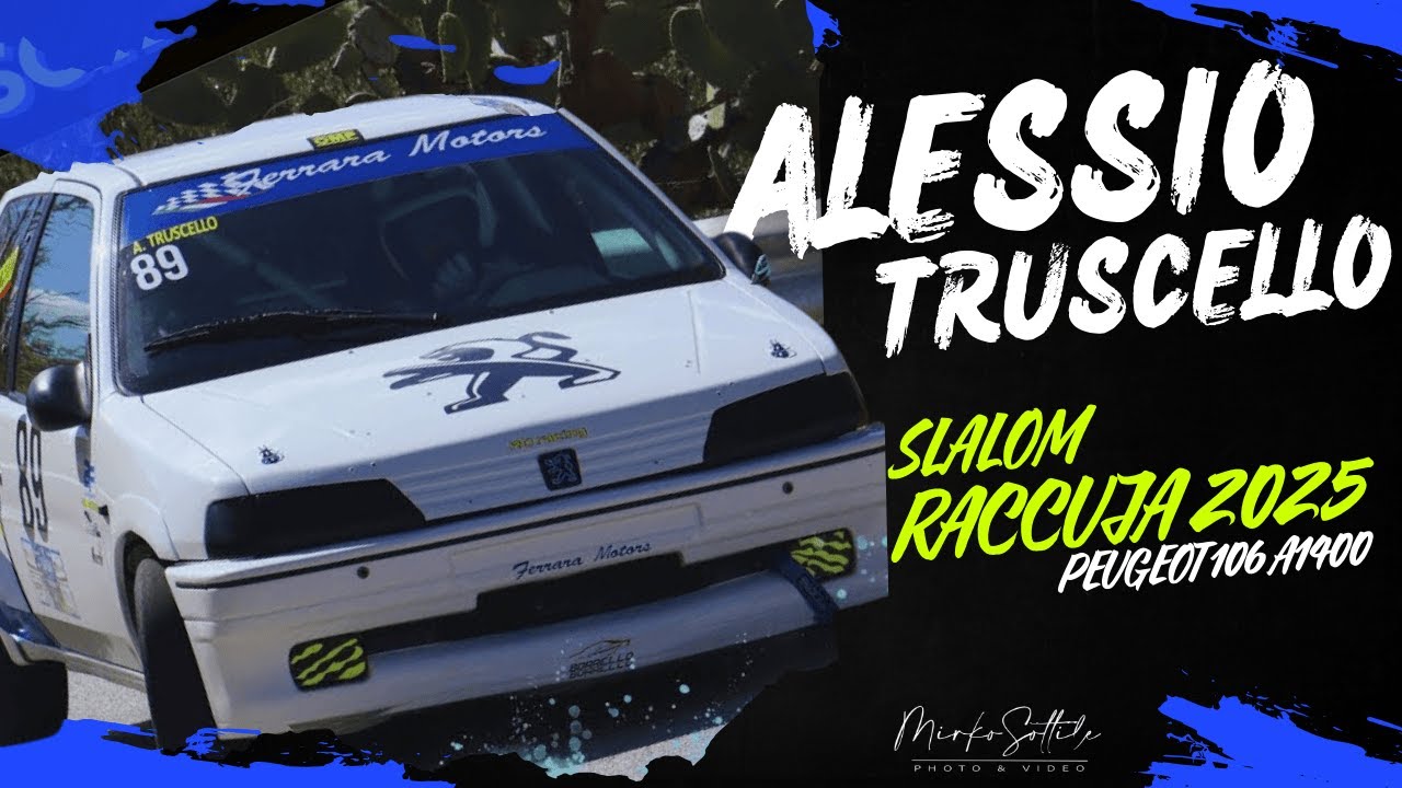 SLALOM RACCUJA 2025 // ALESSIO TRUSCELLO SHOW // PEUGEOT 106 RALLYE KIT ON BOARD