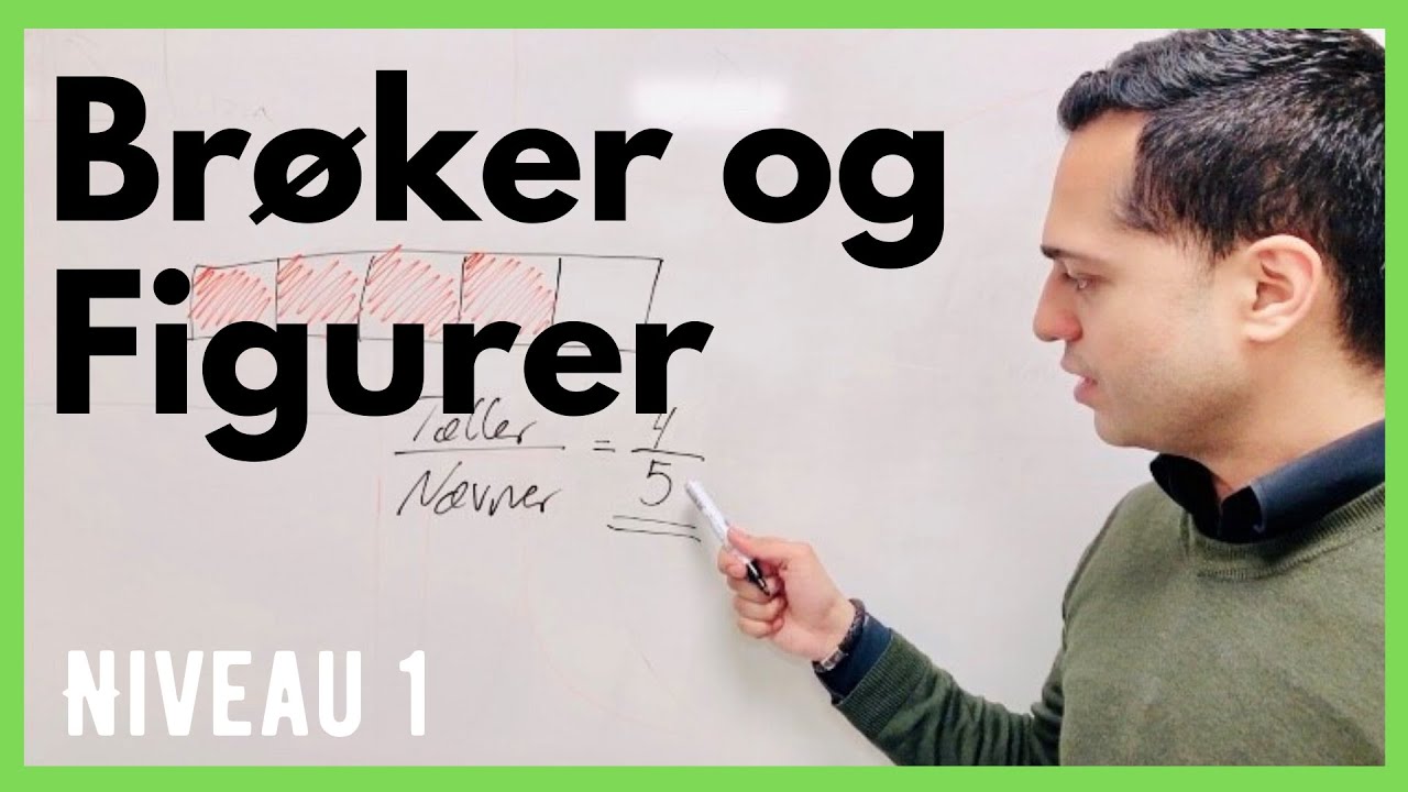 BRØKER og FIGURER (Niveau 1) - hvor stor en del af figuren er farvet?