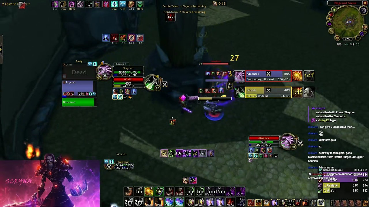 [02-21-26] Scryna - Rank 1 Warlock - !TBC day 2 LD