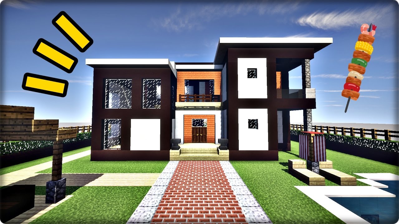 【マインクラフト】モダンハウスを建築してみる【モダンな家の作り方】