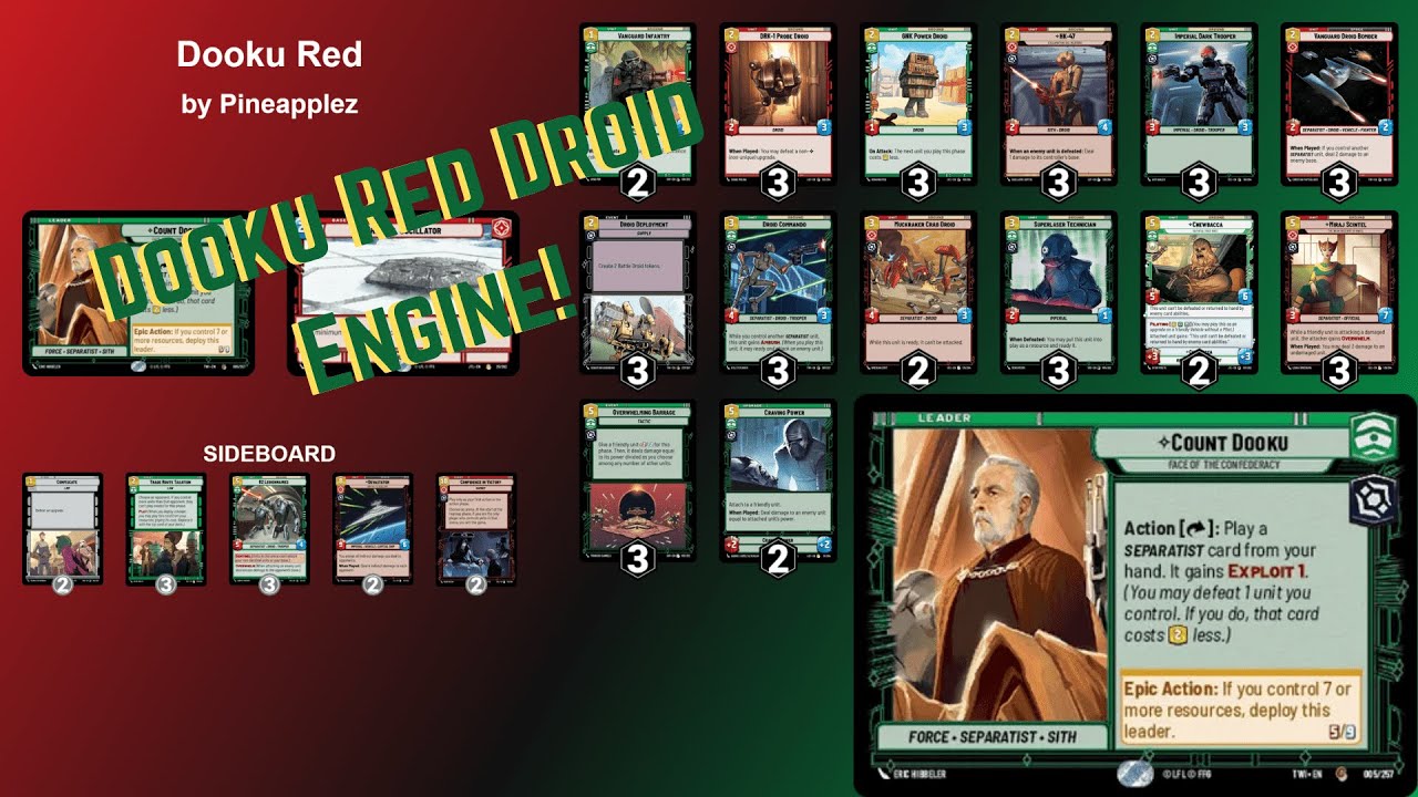 INFINITE DROID ENGINE! Dooku Red l Star Wars Unlimited