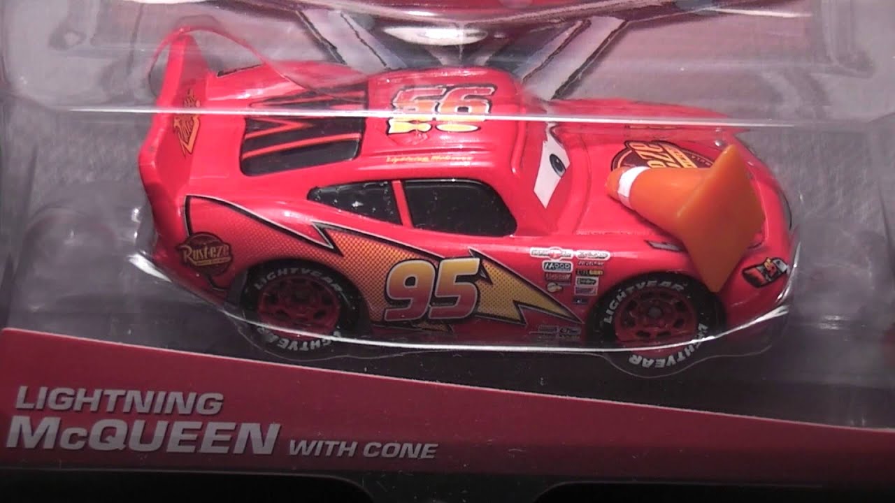 Cars 2013 Lightning McQueen with Cone Review Die-Cast Line Mattel