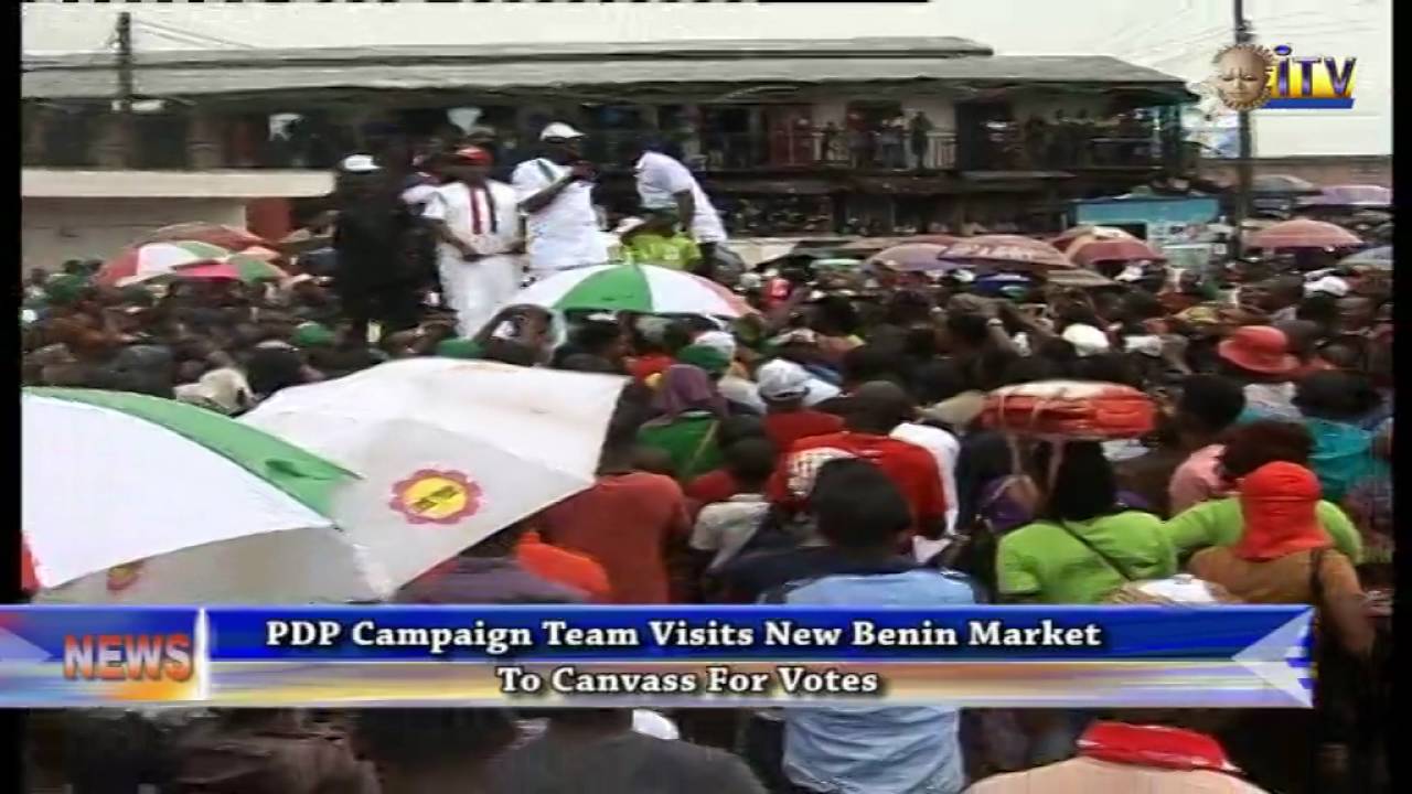 PDP Campaign Team Visits New Benin Market To Canvass For Votes
