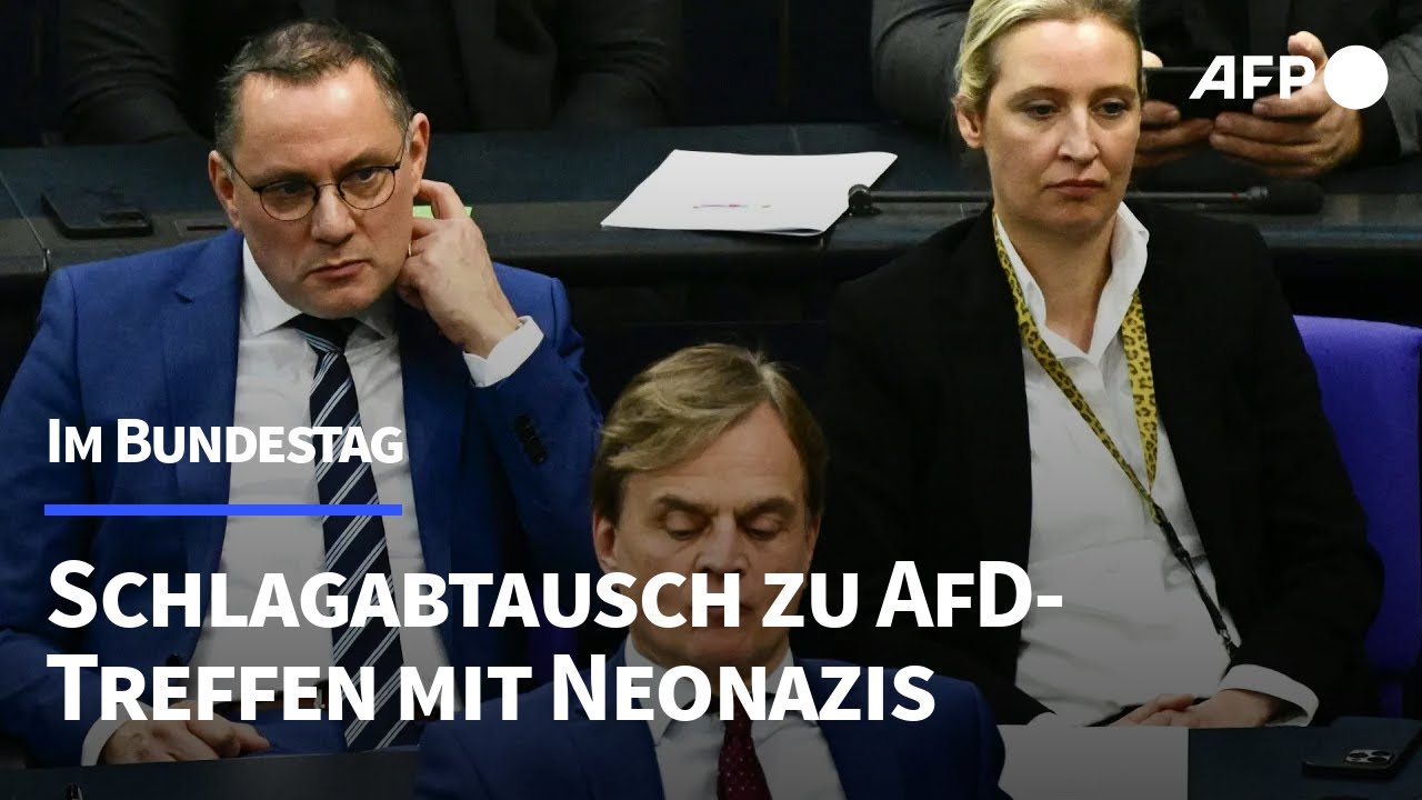 Schlagabtausch im Bundestag zu AfD-Treffen mit Neonazis | AFP