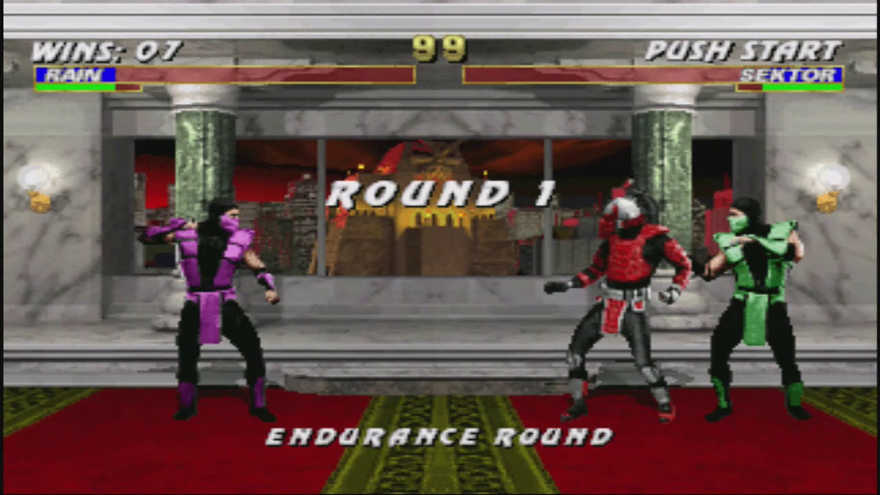 Mortal Kombat Trilogy (PS1) Rain - Very Hard - No Continues