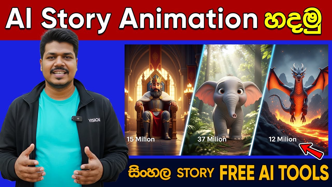 AI වලින් Cartoon කතාවක් හදමු! | සම්පූර්ණ A-Z Guide එක සිංහලෙන් (2025)