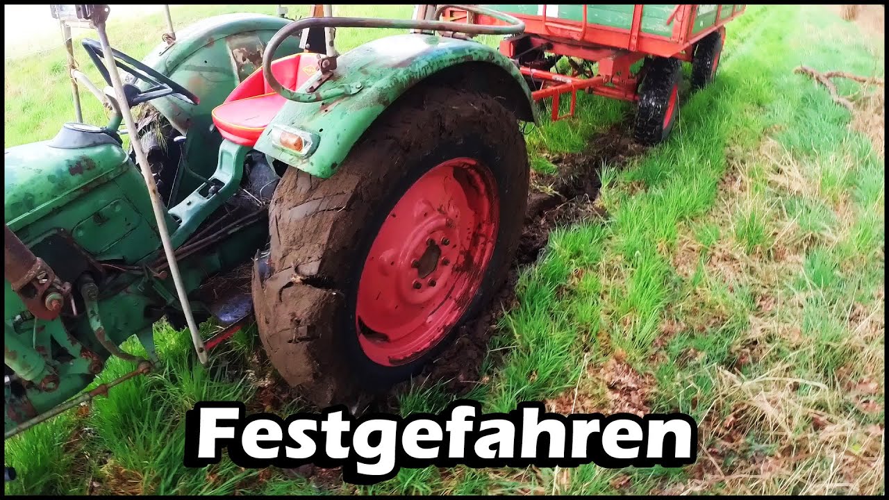 Festgefahren | Osterfeuer| Hanomag Brillant 600 | Deutz D30s