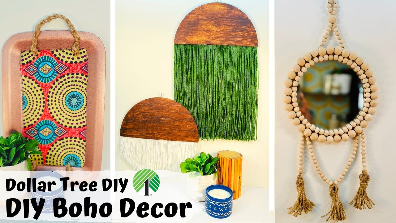 DIY Boho Decor | Dollar Tree DIY | Wood Bead DIY | DIY Boho Crafts | DIY Modern Farmhouse Decor