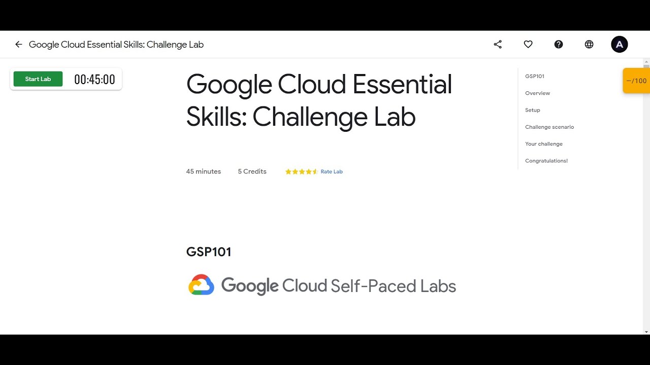 Google Cloud Essential Skills Challenge Lab