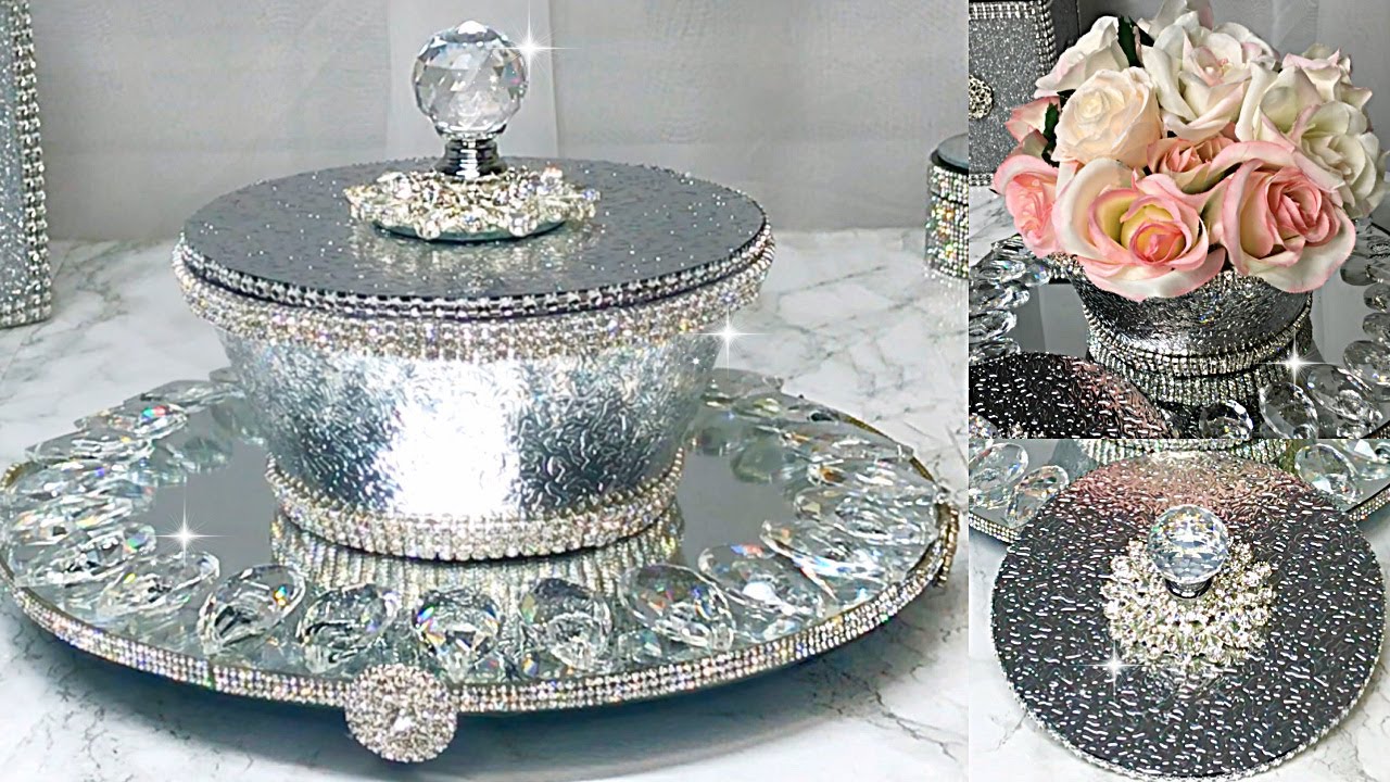 DIY ROOM DECOR CRYSTAL MIRROR STORAGE ROOM DECORATING IDEAS DIY